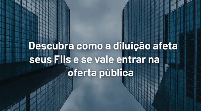 Descubra agora como a diluição afeta seus investimentos em ações e FIIs — e se vale entrar na oferta